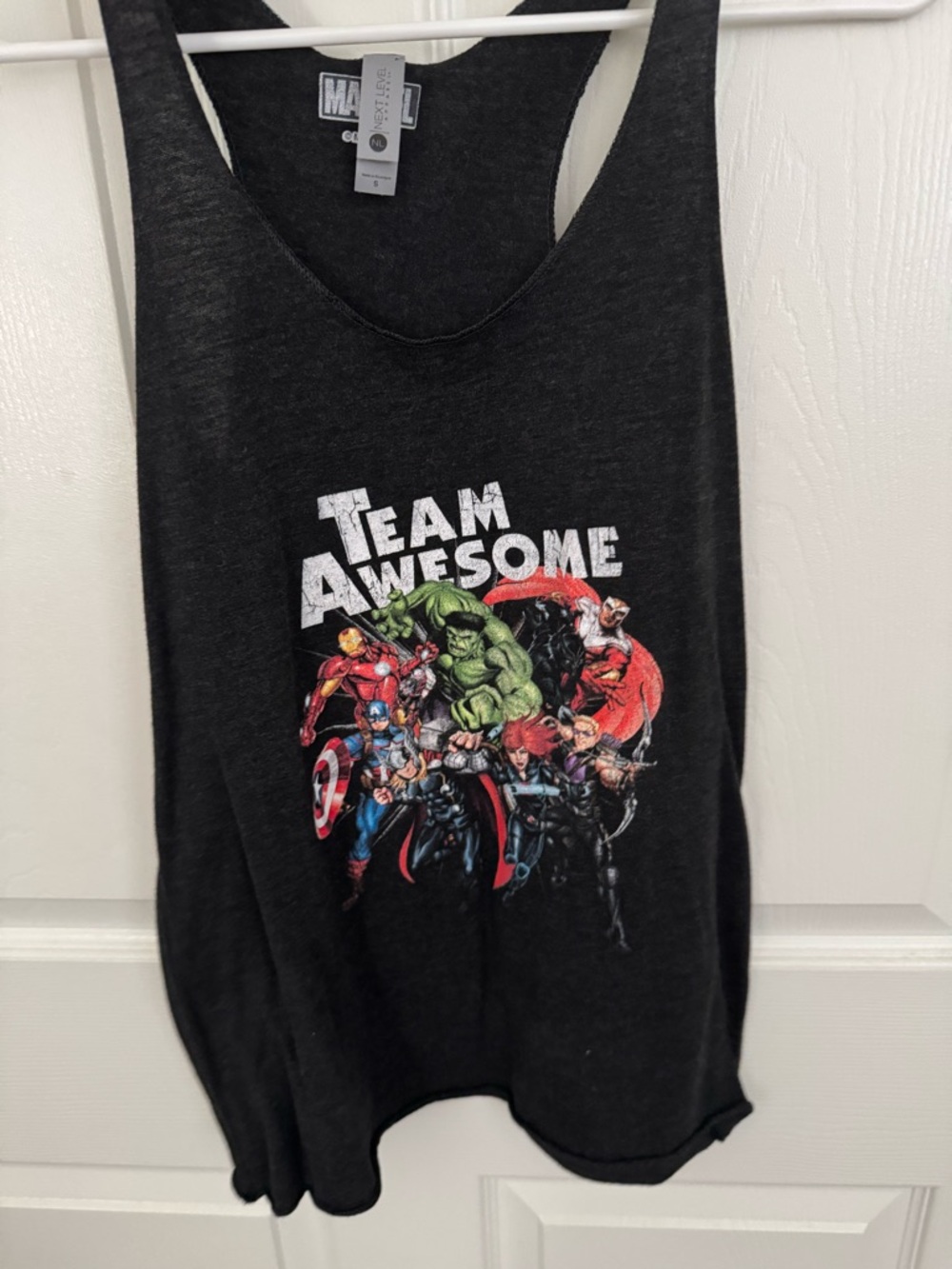 Marvel Black 'Team Awesome' Superhero Graphic Tank